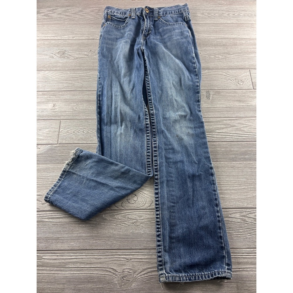 Cody James Mens Blue Denim Straight Leg Jeans Size 28x32 Distressed Medium Wash